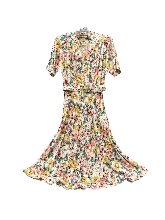 Carol Anderson Dresses & Skirts - Vintage Garden Cottagecore Maxi Dress Size 10 Carol Anderson 1980s Floral Party